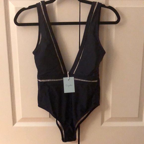 cupshe navy one piece